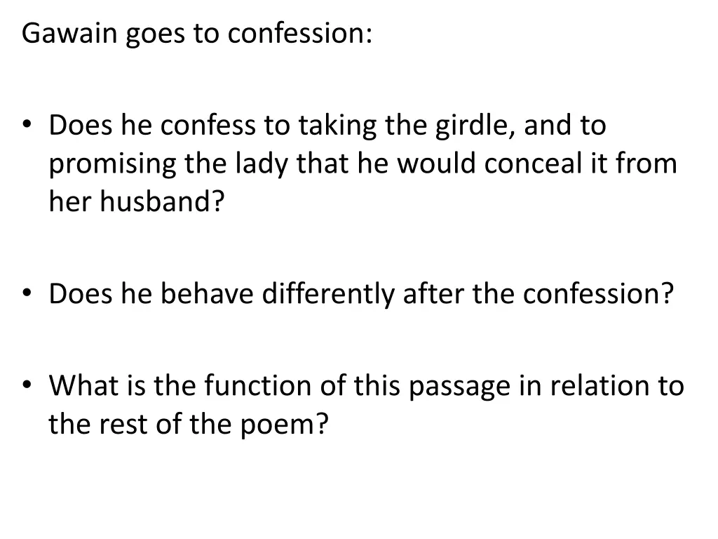 gawain goes to confession