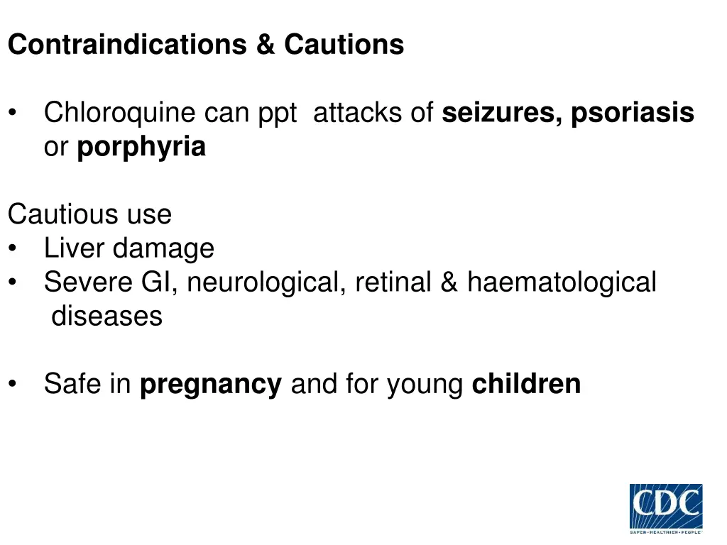 contraindications cautions