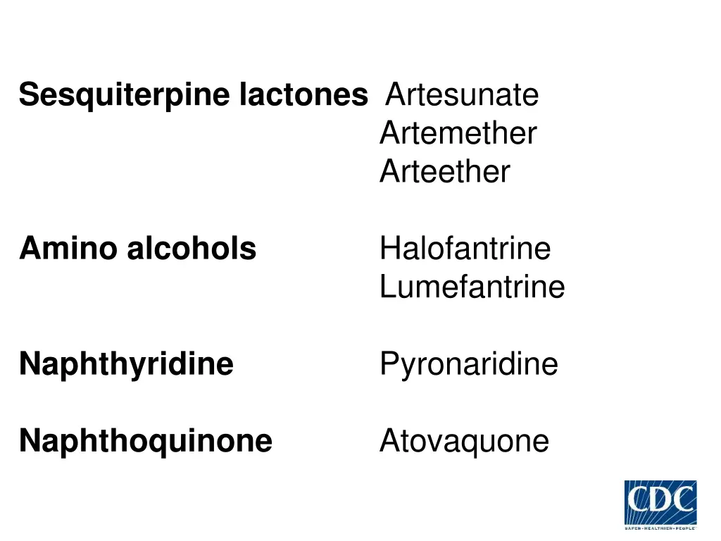 sesquiterpine lactones artesunate