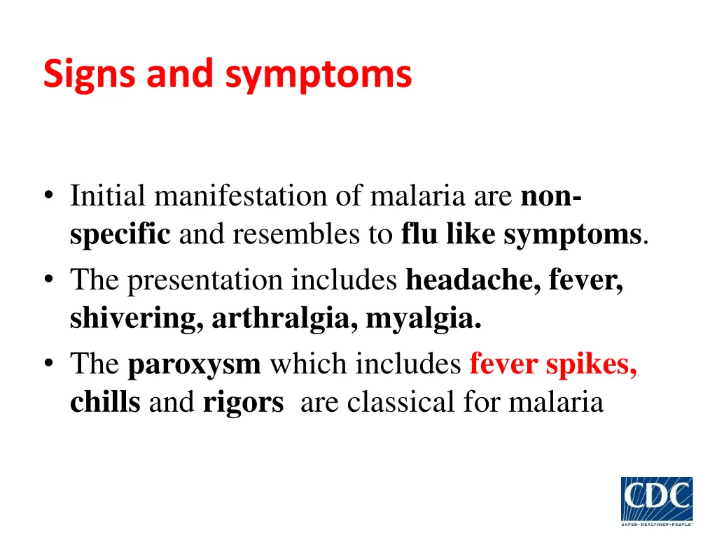 signs and symptoms