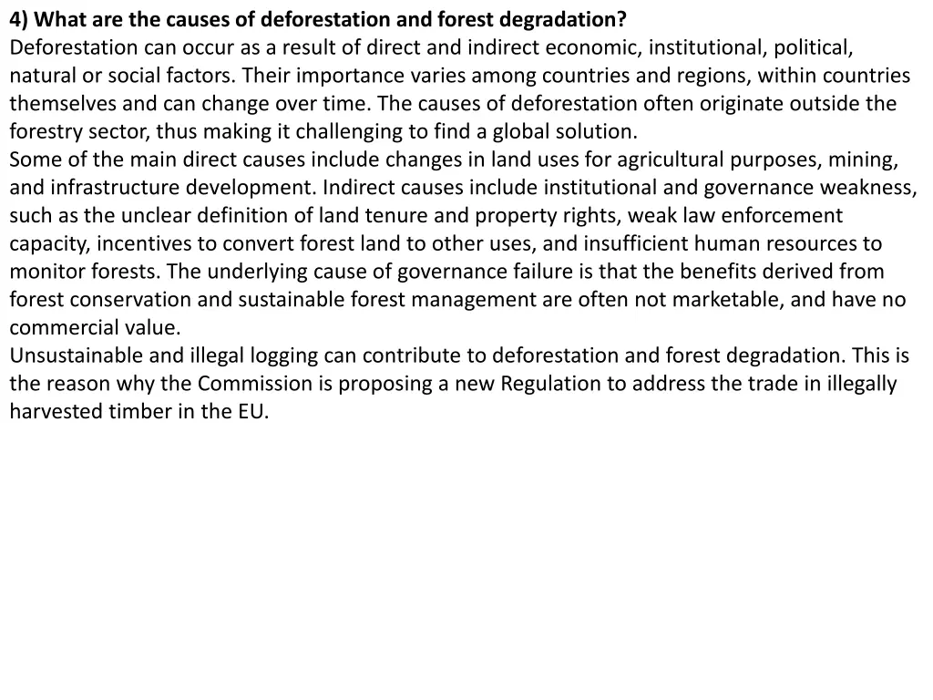 4 what are the causes of deforestation and forest