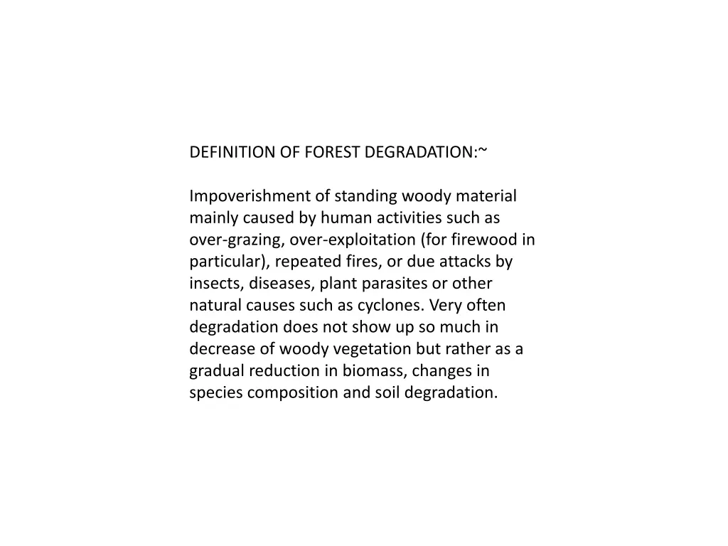 definition of forest degradation