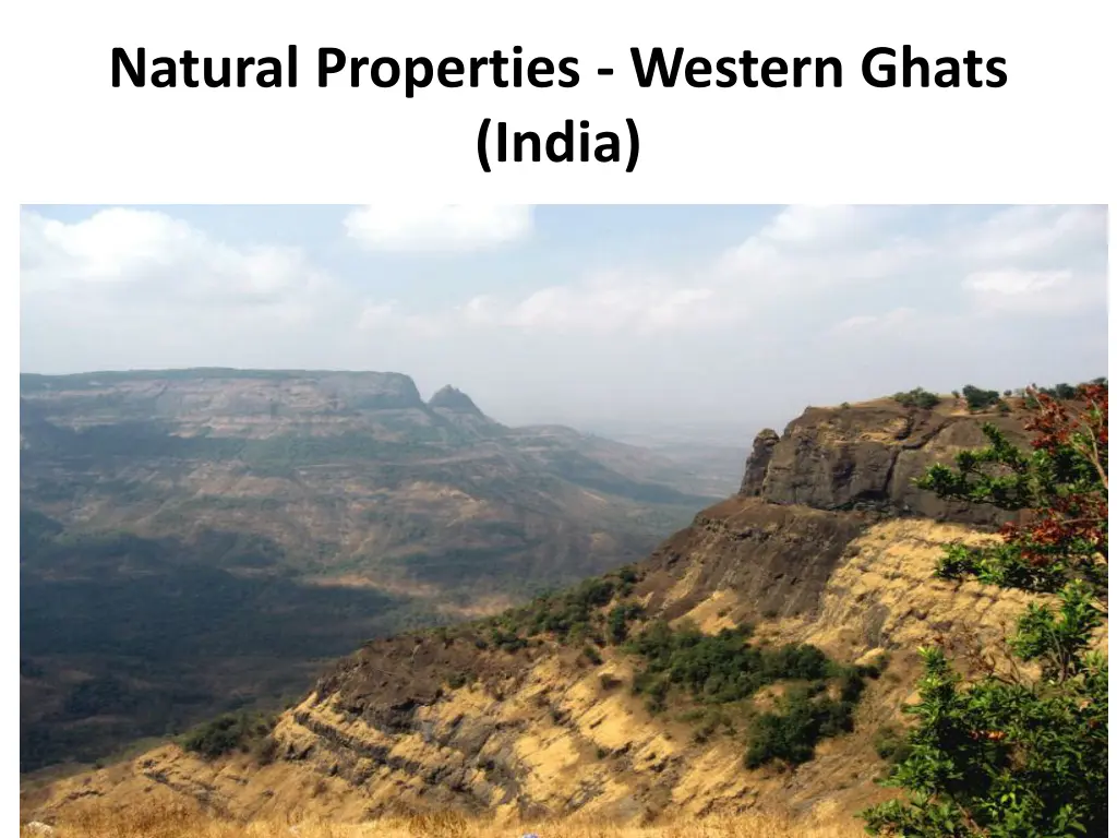 natural properties western ghats india