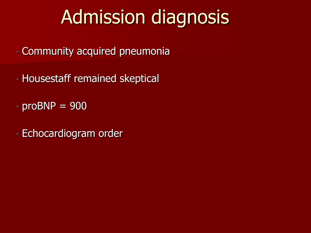 admission diagnosis