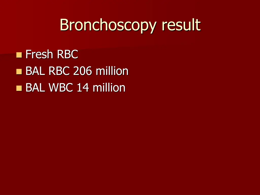 bronchoscopy result