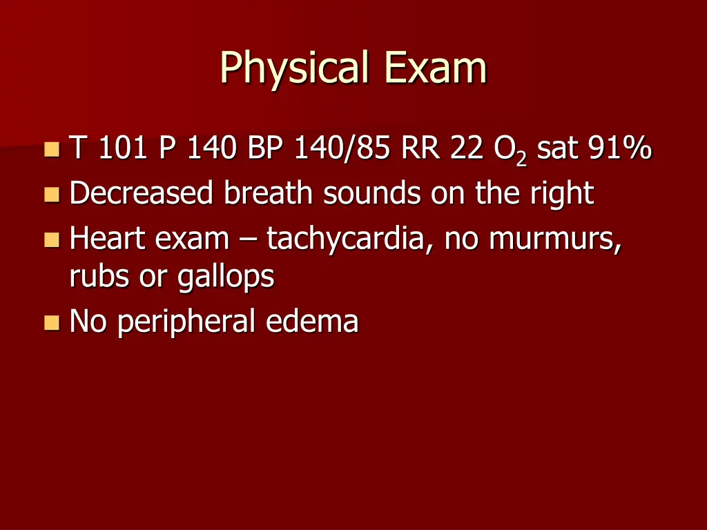 physical exam