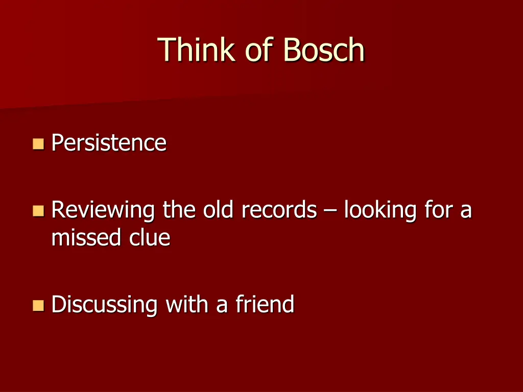 think of bosch