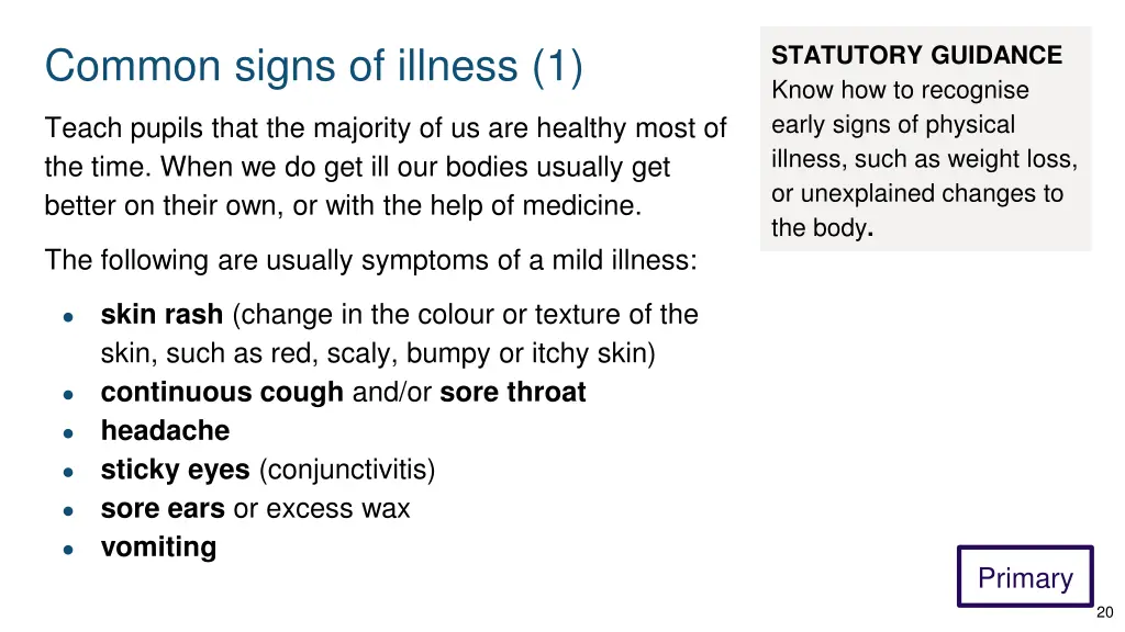 common signs of illness 1