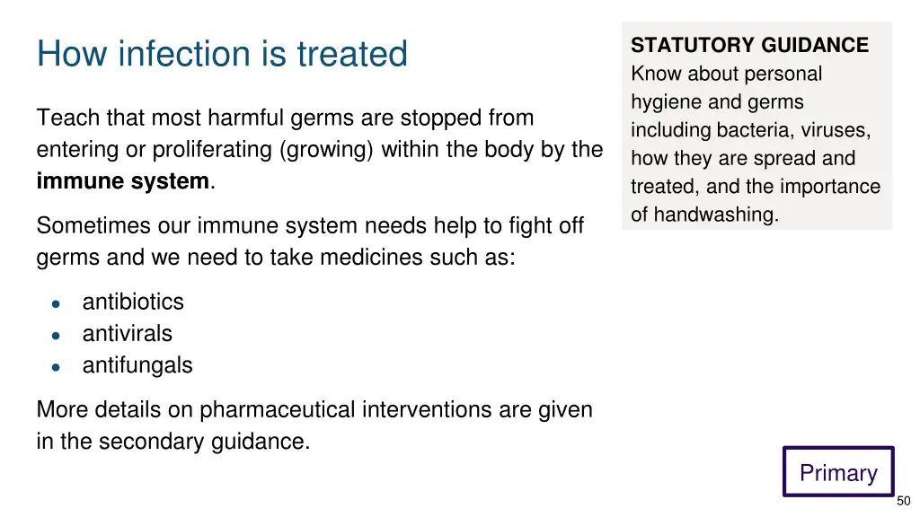 how infection is treated