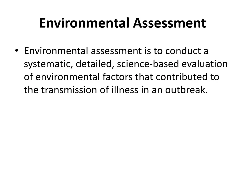 environmental assessment