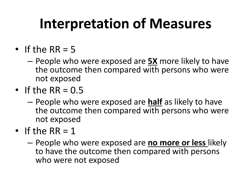 interpretation of measures 1