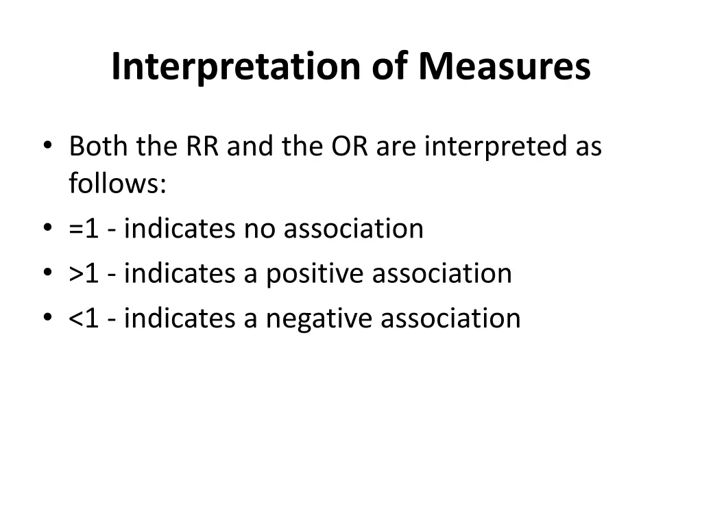 interpretation of measures