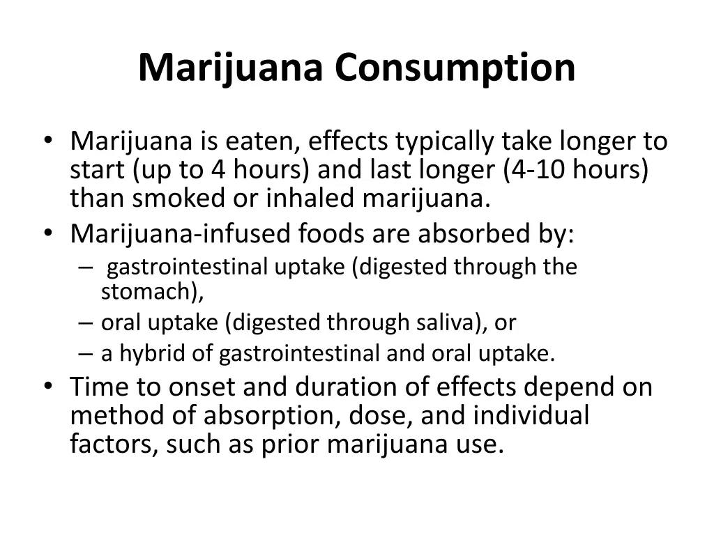 marijuana consumption