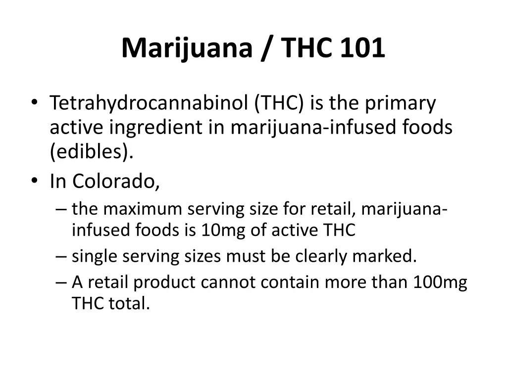 marijuana thc 101