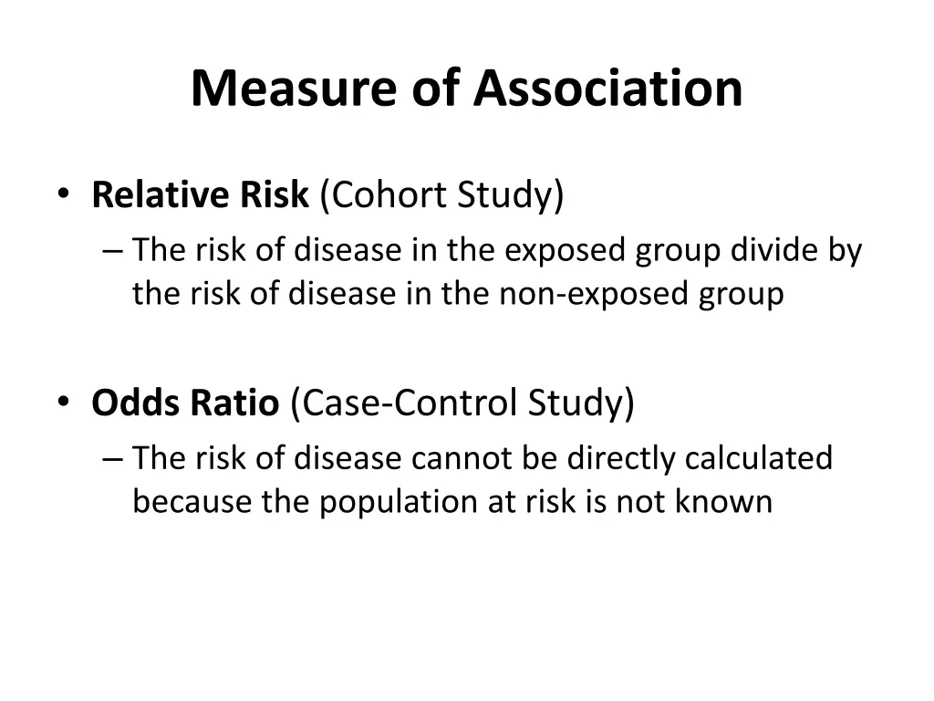 measure of association 1