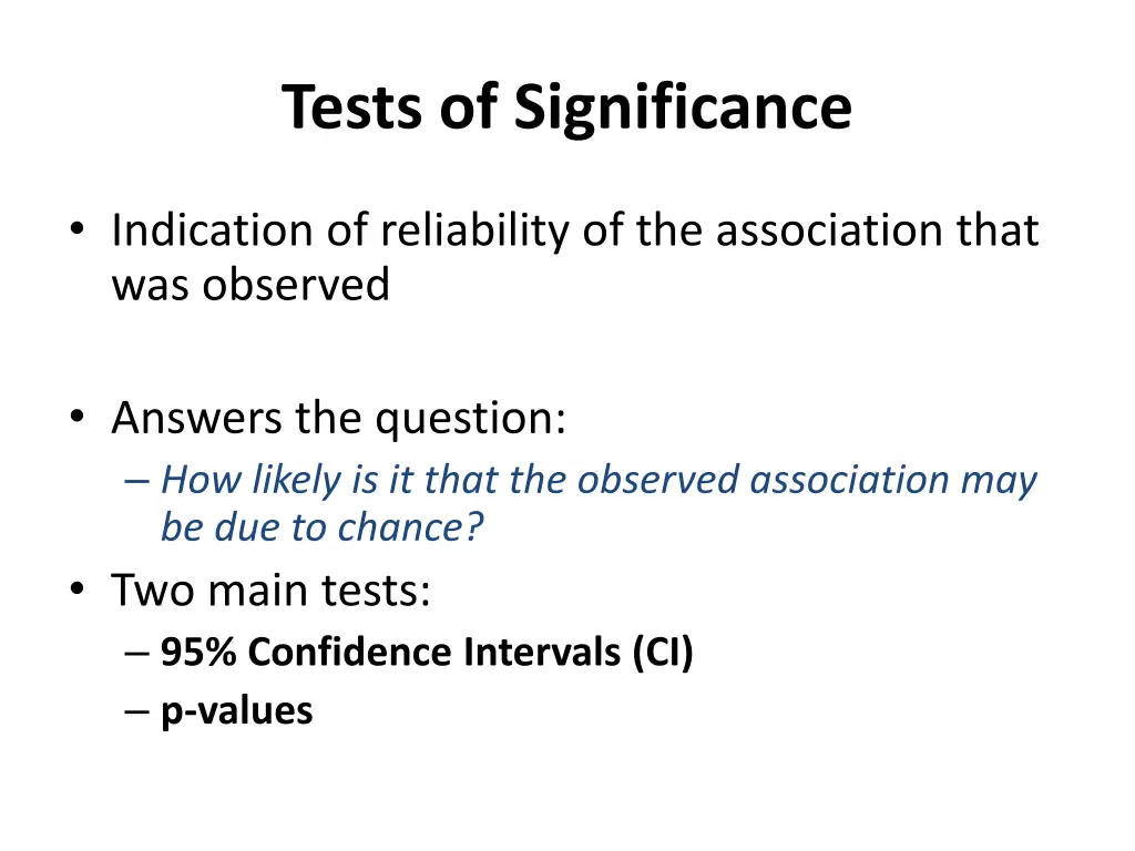 tests of significance