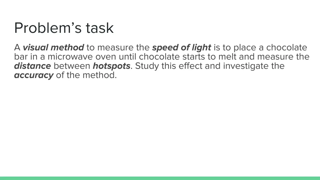 problem s task a visual method to measure