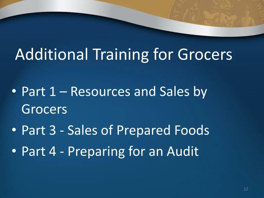 additional training for grocers 1