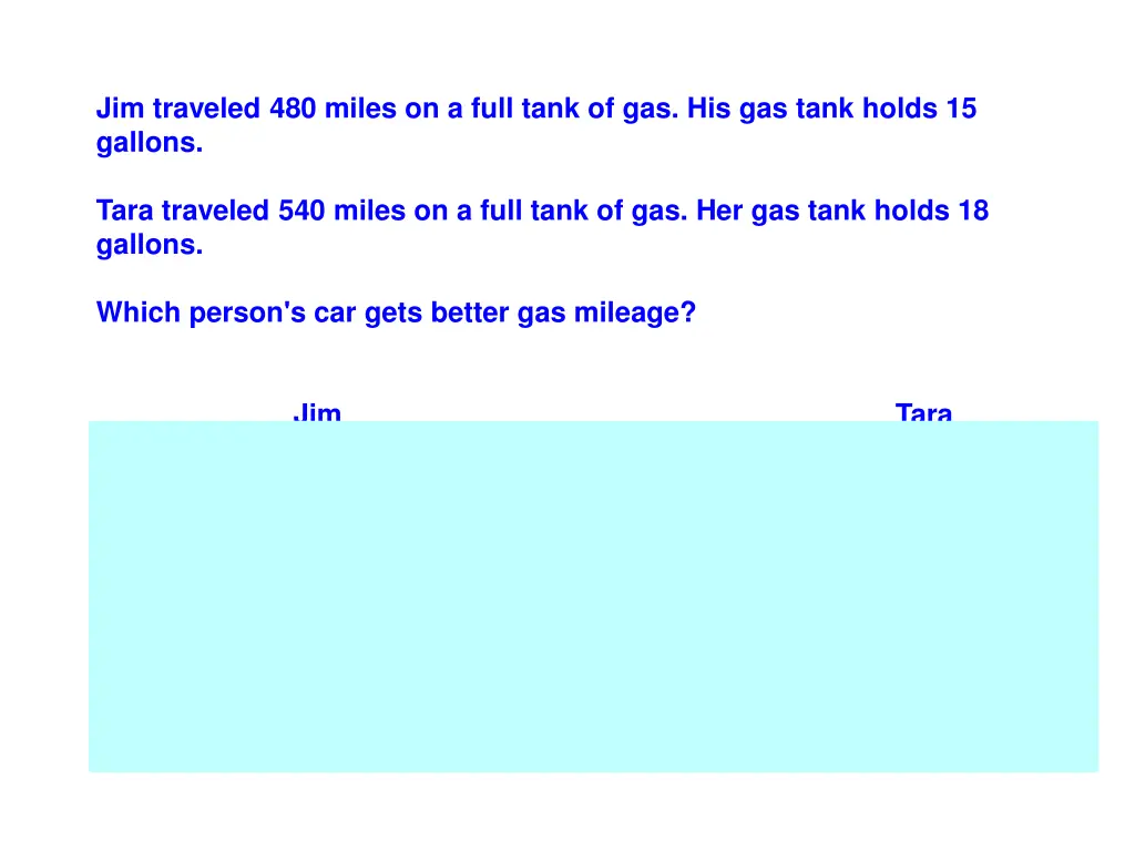 jim traveled 480 miles on a full tank