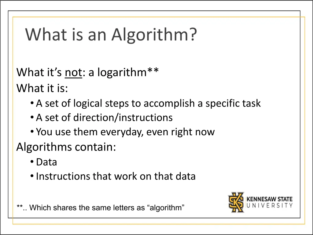 what is an algorithm