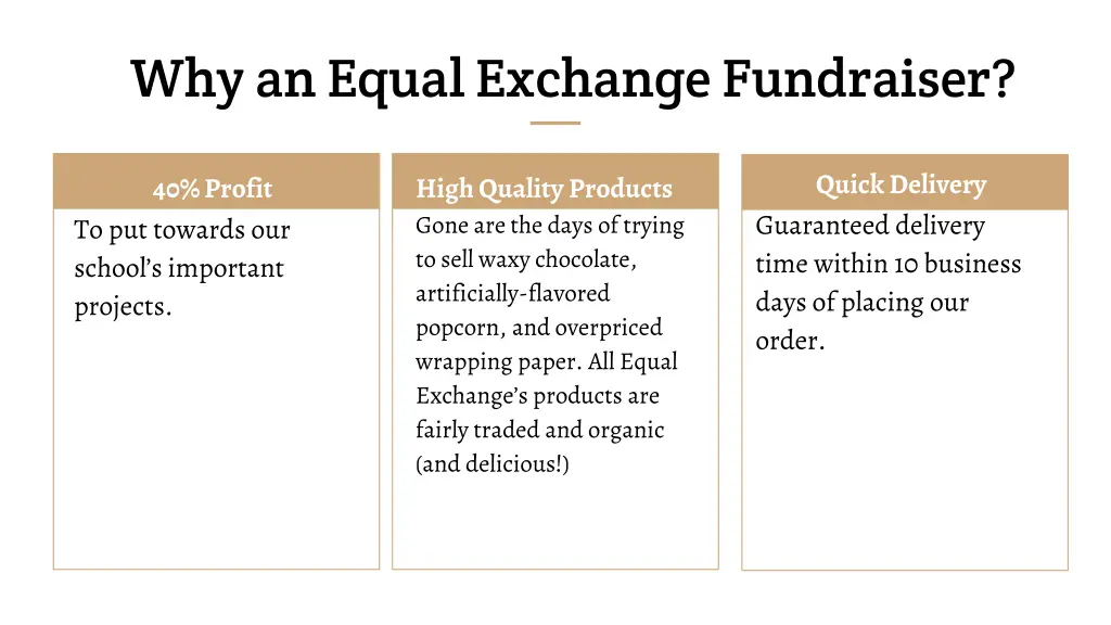 why an equal exchange fundraiser