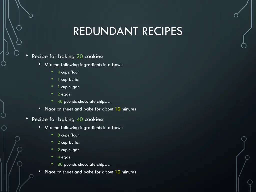 redundant recipes