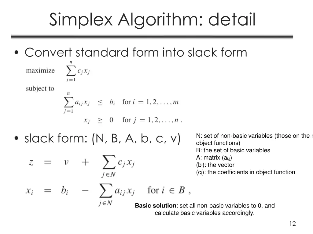 simplex algorithm detail