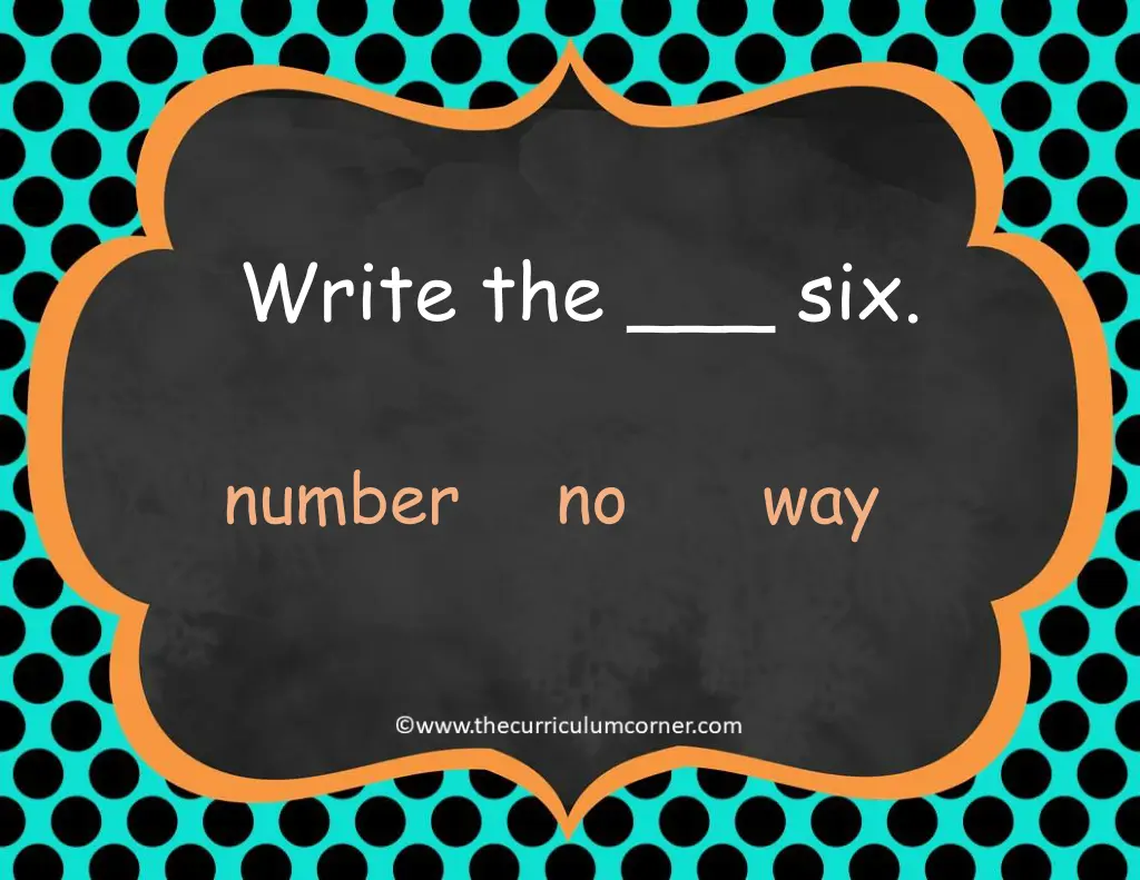 write the six