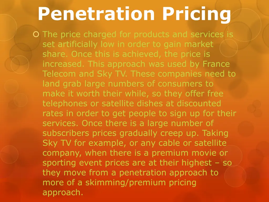 penetration pricing