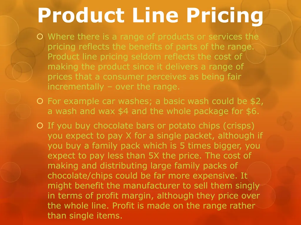 product line pricing