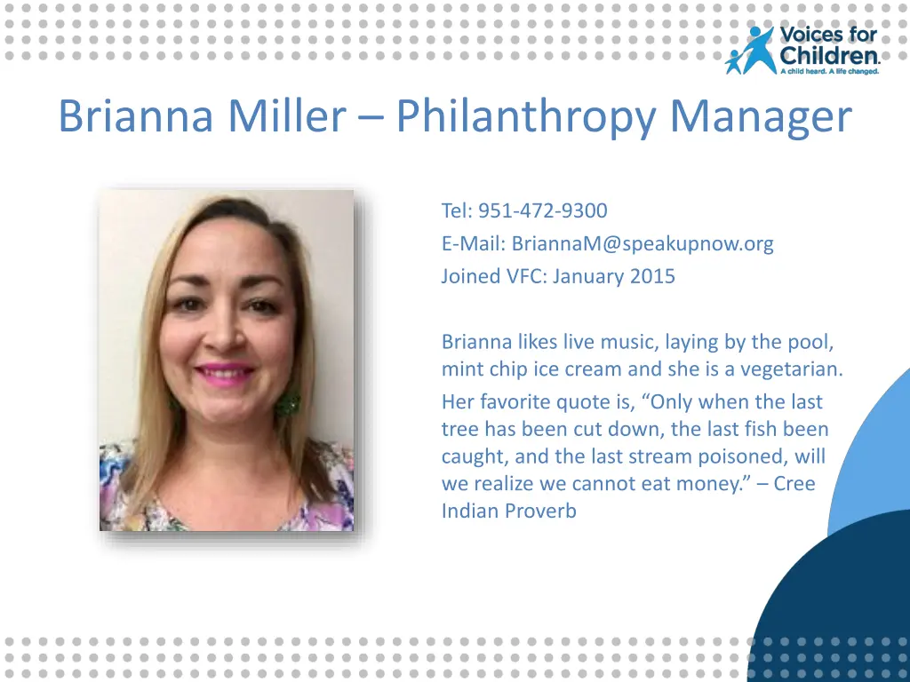 brianna miller philanthropy manager