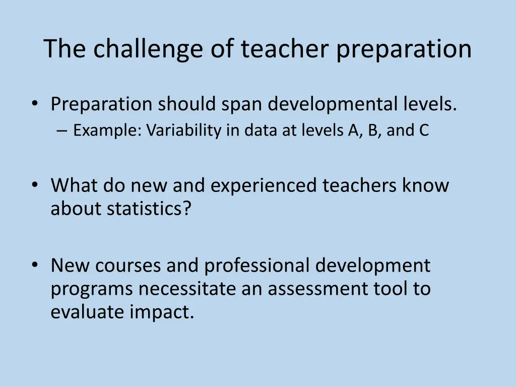 the challenge of teacher preparation 1