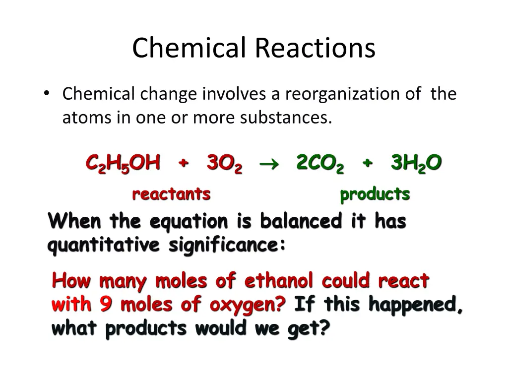 chemical reactions 1