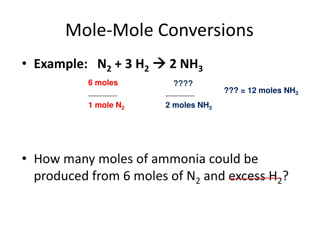 mole mole conversions 2