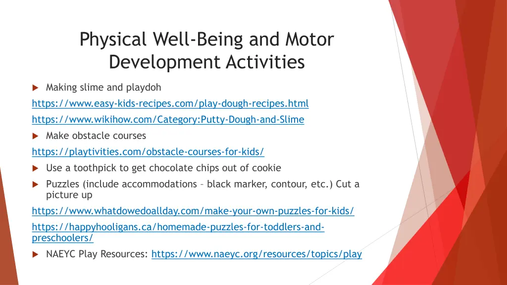 physical well being and motor development 1