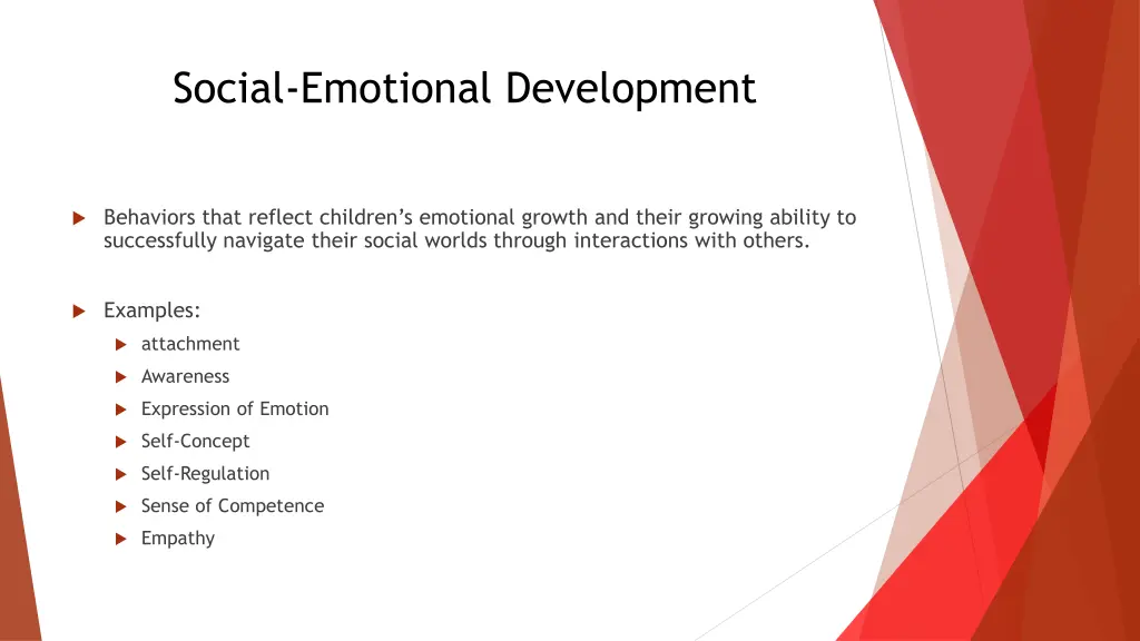 social emotional development