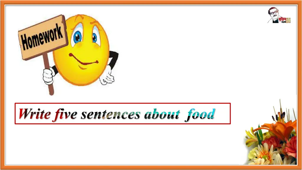 write five sentences about food