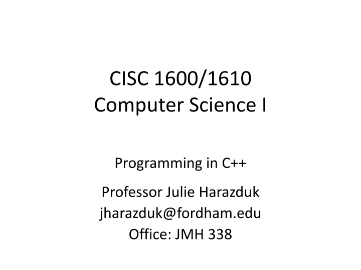 cisc 1600 1610 computer science i