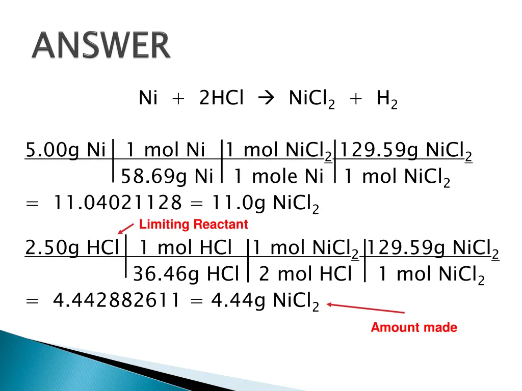 ni 2hcl nicl 2 h 2