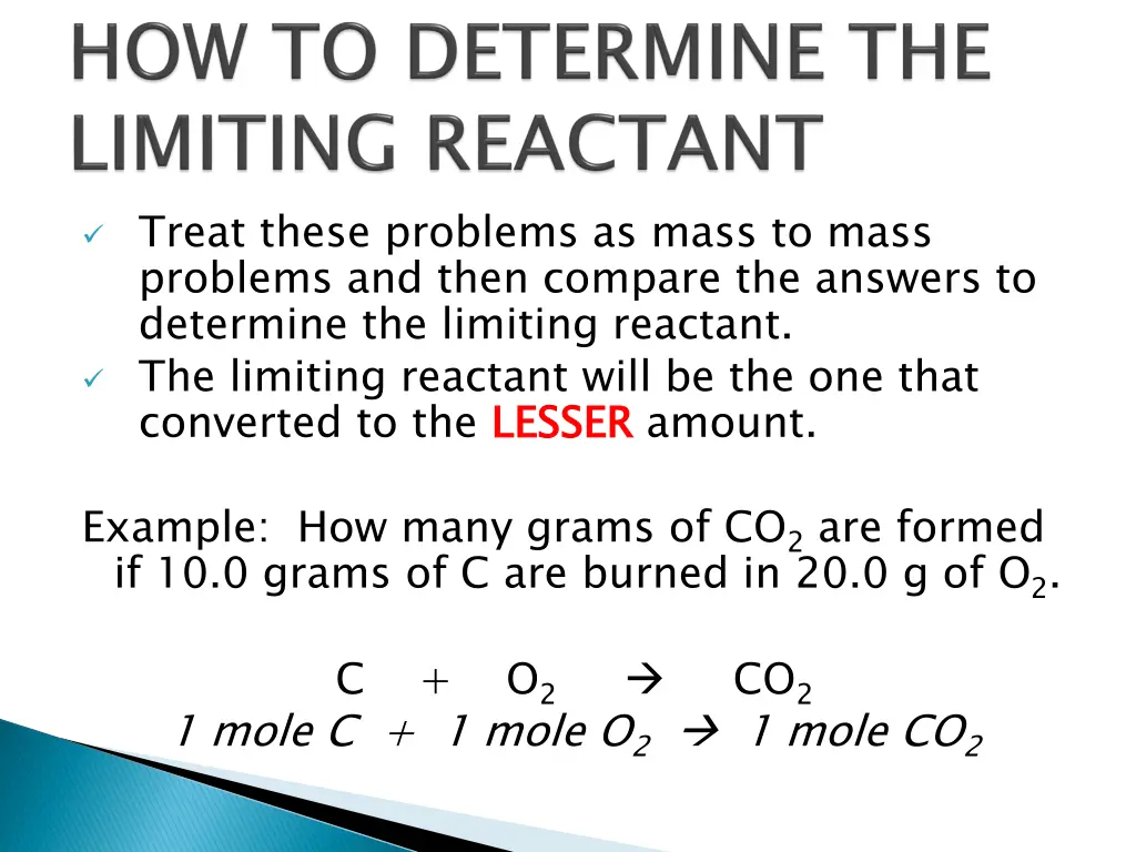 treat these problems as mass to mass problems