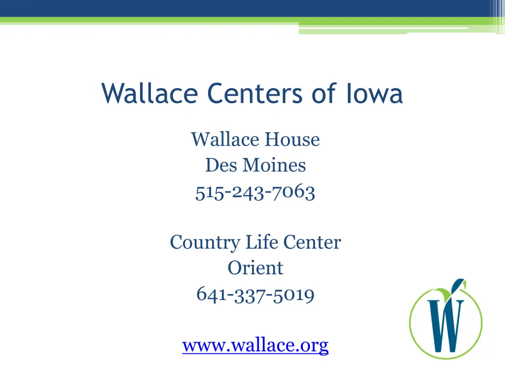 wallace centers of iowa