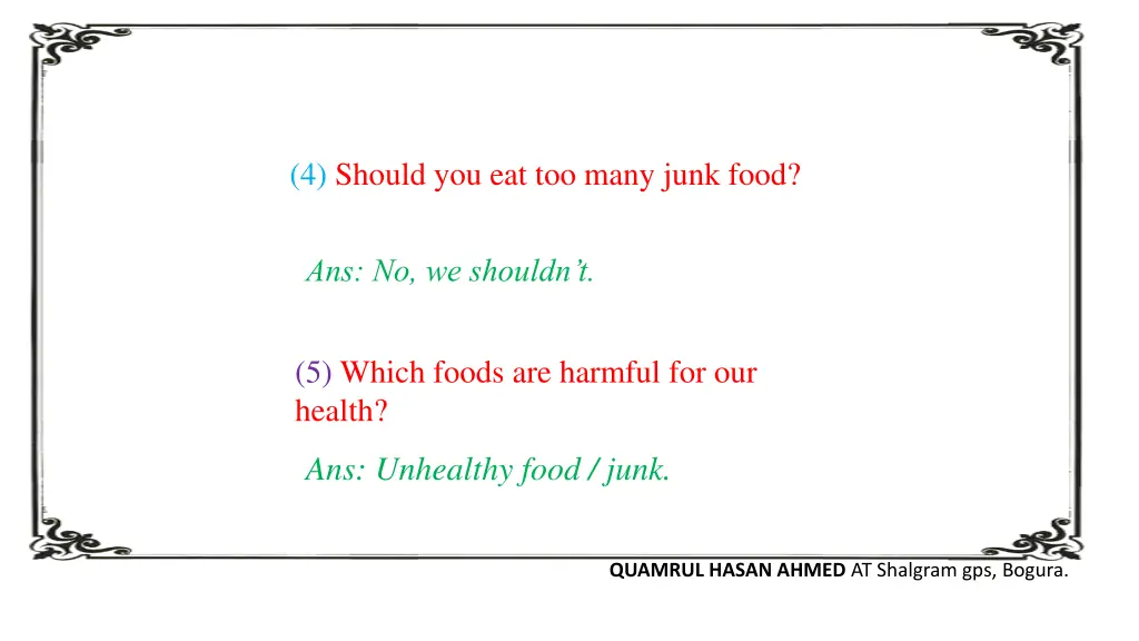 4 should you eat too many junk food