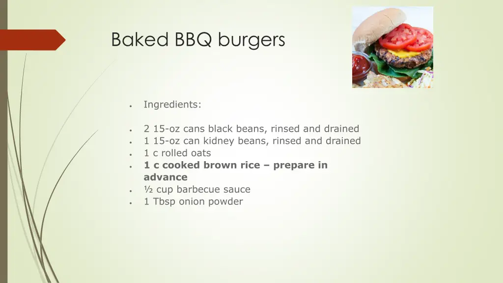 baked bbq burgers