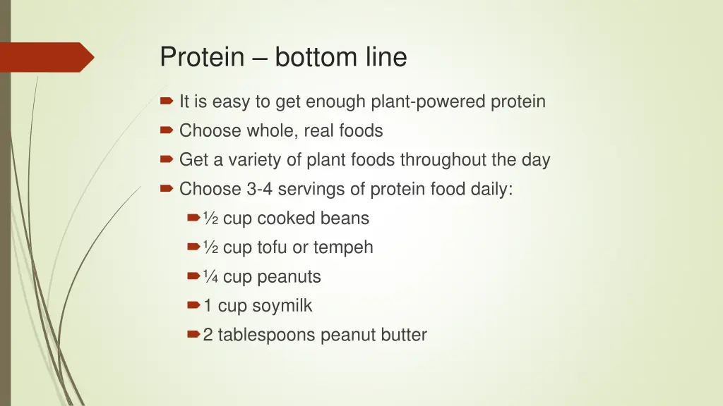 protein bottom line