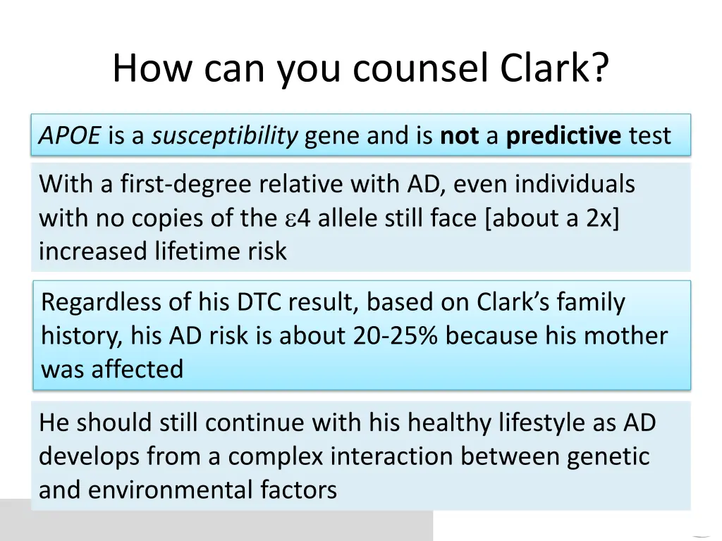 how can you counsel clark