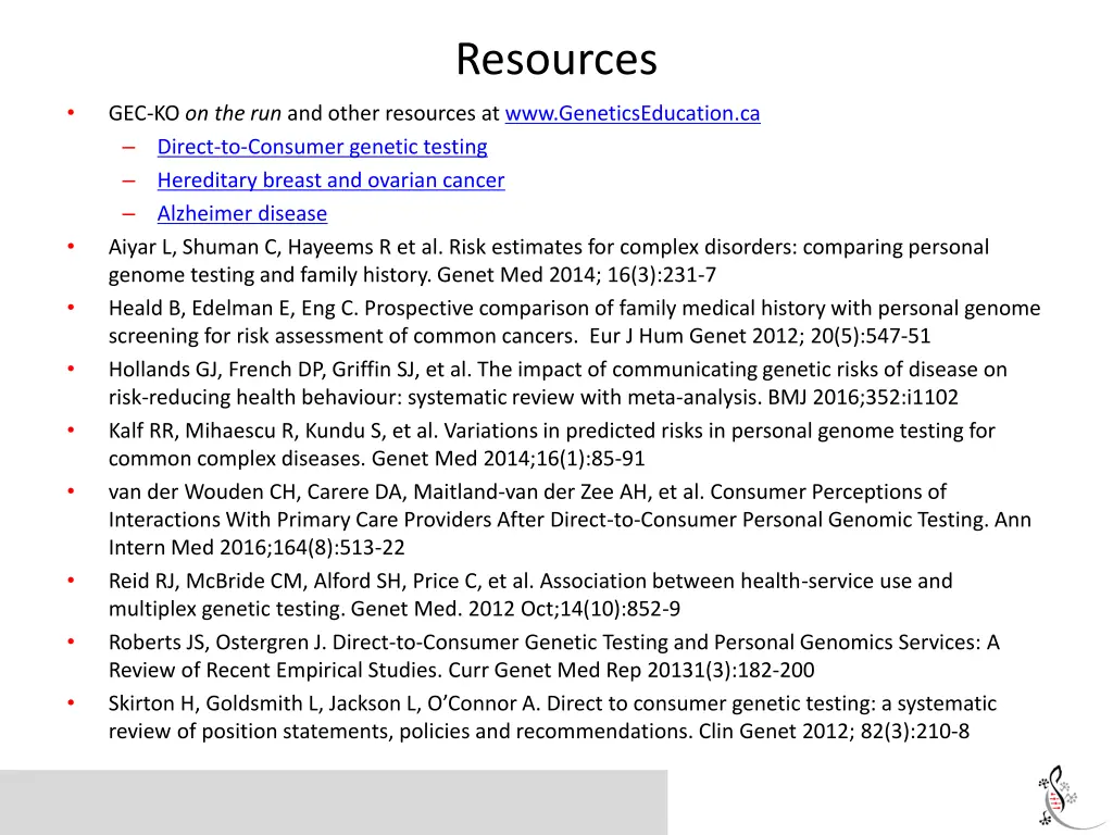 resources