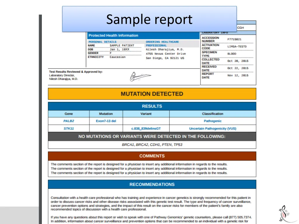 sample report 1