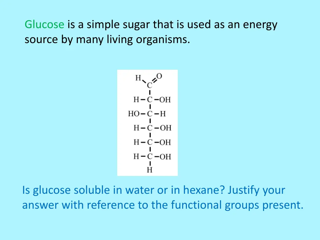 glucose is a simple sugar that is used