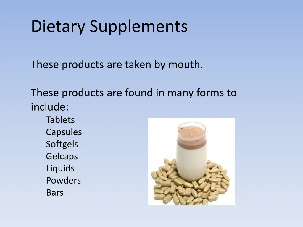 dietary supplements 1