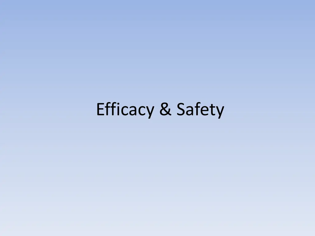 efficacy safety